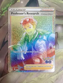 Pokemon TCG Professor's Research Holo Card Pokemon Go 084/078 Secret Rare NM - Image 1