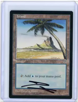 Island Mirage #355 Signed Douglas Shuler Artist Proof MTG - Image 1