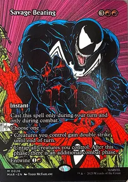 Savage Beating (Borderless) Non- Foil M Marvel Universe Eternal-Legal 26 NM - Image 1