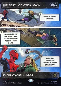 The Death of Gwen Stacy (Borderless) Non- Foil R Marvel's Spider-Man 223 NM - Image 1