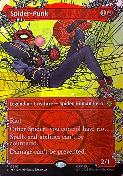 Spider-Punk (0210) (Borderless) Non- Foil R Marvel's Spider-Man 210 NM - Image 1