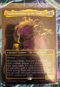 MTG - Nashi, Searcher in the Dark - Duskmourn - Borderless - Foil - MTG - Image 1
