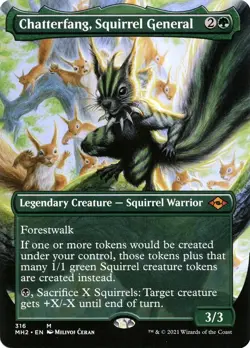 Chatterfang, Squirrel General (Borderless) #316 Modern Horizons 2 Near Mint MTG - Image 1