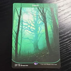 Forest Land Full Art Regular MTG Unstable #216 LP - Image 1