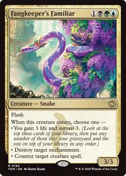 FOIL FANGKEEPER'S FAMILIAR mtg NM Tarkir Dragonstorm 1 Rare - Image 1