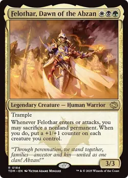 FOIL FELOTHAR, DAWN OF THE ABZAN mtg NM Tarkir Dragonstorm 1 Rare - Image 1