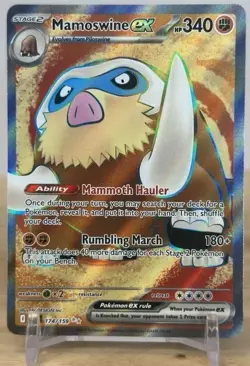 Mamoswine EX Full Art 174/159 Journey Together Pokemon TCG + FREE EX Or V! - Image 1