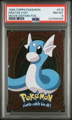 1999 TOPPS POKEMON THE MOVIE EDT #E10 DRATINI #147 MOVIE EDITION-FOIL - Image 1