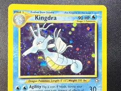 Pokemon TCG Kingdra Neo Genesis Unlimited Holo Rare 8/111 MP SWIRL💫 - Image 3