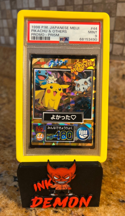 Pikachu & Others Pokemon 1998 Prism Meiji Promo Japanese #44 PSA 9 - Image 1