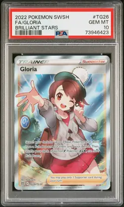 2022 Pokemon SWSH Brilliant Stars #TG26 Full Art Gloria Trainer PSA 10 Gem Mint - Image 1