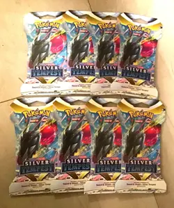 8 Pokemon Silver Tempest Sleeved Booster Pack Factory Sealed - Image 1