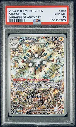 Magneton 159 S&V Surging Sparks ETB Promo Pokemon TCG PSA 10 English - Image 1