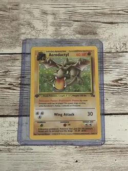 Pokemon TCG Aerodactyl Fossil 1st Edition Holo Unlimited Rare 1/62 - Image 1