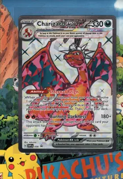 Pokemon TCG Charizard ex SVP 056 Black Star Promo pLAYED - Image 1