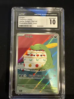 2024 POKEMON SCR EN-STELLAR CROWN #154 GULPIN ILLUSTRATION RARE PSA Gem MT 10 - Image 1