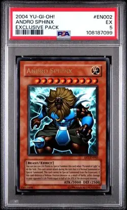 [PSA 5] Andro Sphinx EP1-EN002 Exclusive Pack 1 Ultra Rare 2004 - Image 1