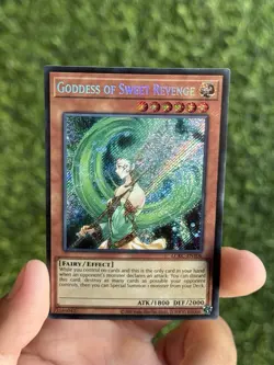 Yugioh Goddess of Sweet Revenge LCKC-EN106 Secret Rare 1st Ed LP - Image 1