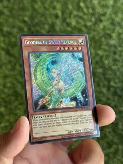 Yugioh Goddess of Sweet Revenge LCKC-EN106 Secret Rare 1st Ed LP - Image 2