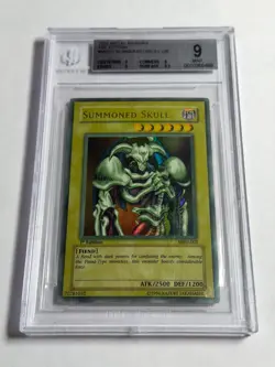 BGS 9 MINT FADED Summoned Skull MRD-003 Ultra Rare 1st Edition Yugioh - Image 1