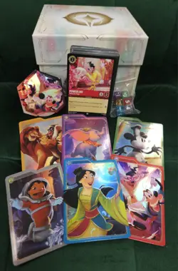 Lorcana Fabled Trove (No Packs) Counter, Dice, Dividers, And 300 cards - Image 1