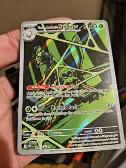 Pokemon TCG Destined Rivals Team Rockets Spidops Illustration Rare Card 187/182 - Image 2