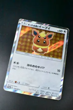 Poncho Wearing Eevee 139/SM-P Eevee Mega Campaign Promo 2017 Holo Pokemon Card - Image 3