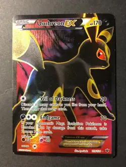 Umbreon EX - 119/124 - Pokemon Fates Collide Full Art Ultra Rare Card MP - Image 1