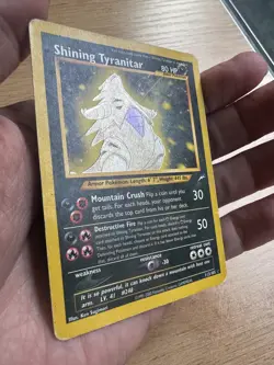 Pokemon TCG Shining Tyranitar Neo Destiny Holo Card 113/105 Unlimited Shiny Rare - Image 2