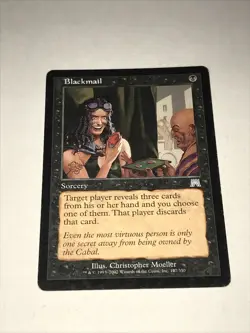 Magic the Gathering Onslaught Blackmail Card - Image 2