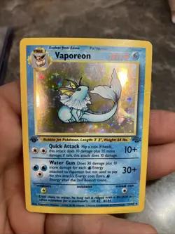 Pokemon TCG Vaporeon Jungle Holo Rare Card 12/64 First Edition!!!! - Image 1