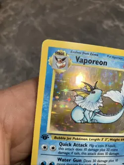 Pokemon TCG Vaporeon Jungle Holo Rare Card 12/64 First Edition!!!! - Image 3