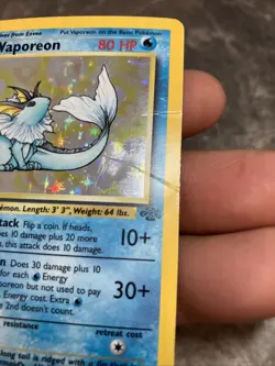 Pokemon TCG Vaporeon Jungle Holo Rare Card 12/64 First Edition!!!! - Image 5