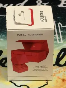 Ultimate Guard Solid Red Boulder 100+ Deck Case New Card Storage Box CCG - Image 2