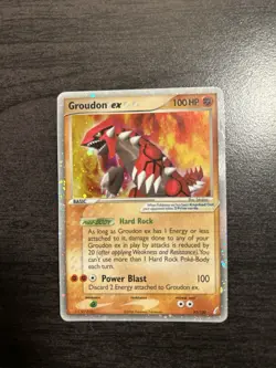 Groudon ex 93/100 EX Crystal Guardians Holo Ultra Rare Vintage Pokemon TCG Card - Image 1