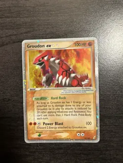 Groudon ex 93/100 EX Crystal Guardians Holo Ultra Rare Vintage Pokemon TCG Card - Image 3