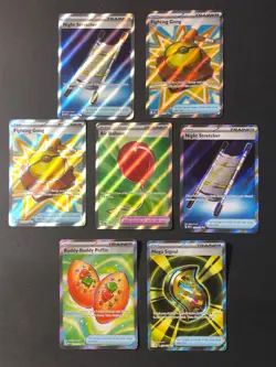 Lot of 7, Pokemon Mega Evelution Trainer Item and Tool Cards - Image 1