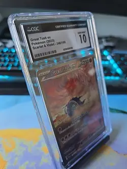 Pokemon Great Tusk EX GEM MINT 10 SIR Holo 2023 SVI EN Card #246/198 Certified - Image 2