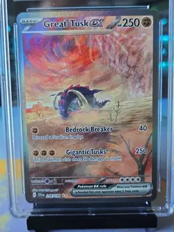Pokemon Great Tusk EX GEM MINT 10 SIR Holo 2023 SVI EN Card #246/198 Certified - Image 4