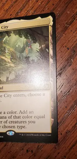 Three Tree City ( Bloomburrow ) R 0260 MTG NM Legendary Land Card - Image 2