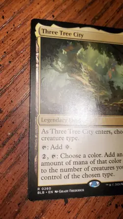 Three Tree City ( Bloomburrow ) R 0260 MTG NM Legendary Land Card - Image 3