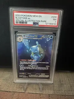 Pokemon TCG Blastoise EX Scarlet & Violet 151 NM Holo Card PSA 7 - Image 1