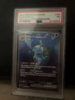 Pokemon TCG Blastoise EX Scarlet & Violet 151 NM Holo Card PSA 7 - Image 2