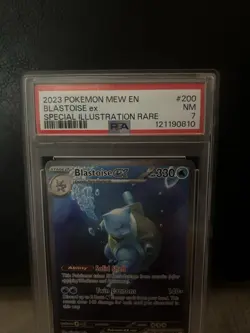 Pokemon TCG Blastoise EX Scarlet & Violet 151 NM Holo Card PSA 7 - Image 3