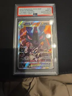 Signed And GRADED Lucario Pokemon Sword & Shield Promo Cards Holo PSA - Image 1