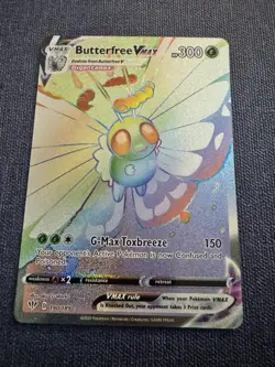 Pokemon TCG Butterfree VMAX Darkness Ablaze Card 190/189 Secret Rare Holo - Image 1