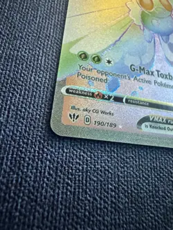 Pokemon TCG Butterfree VMAX Darkness Ablaze Card 190/189 Secret Rare Holo - Image 2