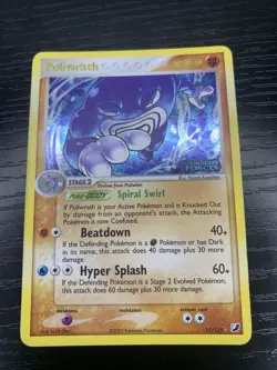 Poliwrath EX Unseen Forces Stamped Holo Rare Card 11/115 Pokemon TCG - Image 1