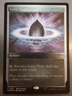FOIL Lotus Petal - Magic mtg 30th Anniversary Promo P30M etched NM - Image 1