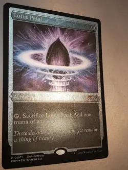 FOIL Lotus Petal - Magic mtg 30th Anniversary Promo P30M etched NM - Image 2